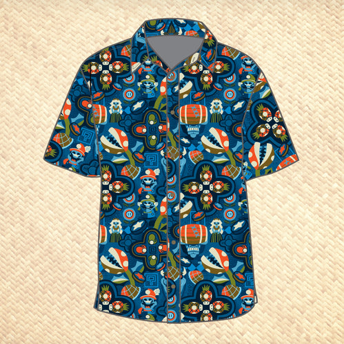 Jeff Granito's 'Pineapple Power-Up' Modern Fit with Flex Button-Up Shirt - Unisex - Ready to Ship!