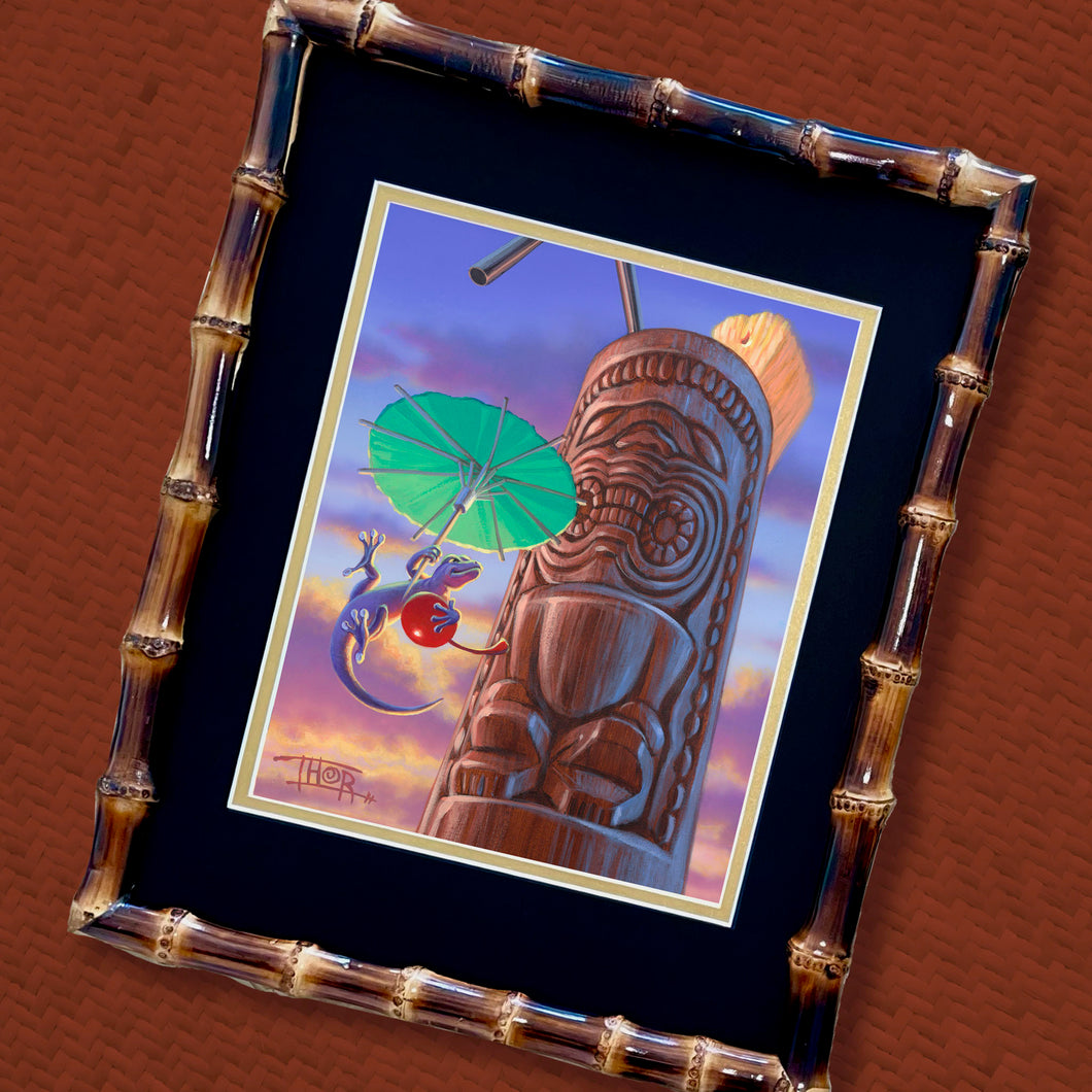 TikiLand Trading Co. Dark Bamboo Root Frame - Fits 11 X 14 Inch Prints - Ready to Ship!