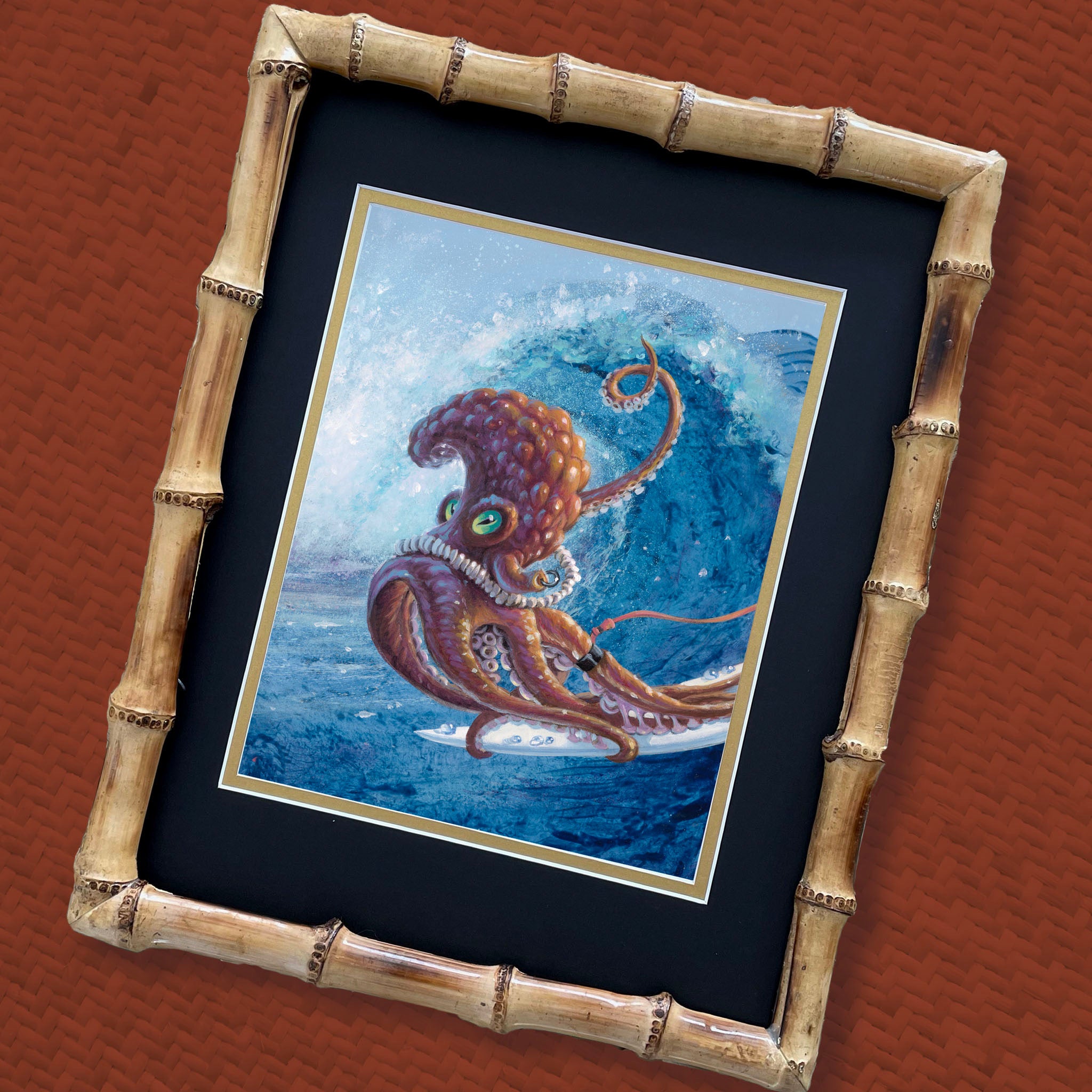 TikiLand Trading Co. Light Bamboo Root Frame - Fits 11 X 14 Inch