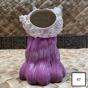 Critterosity's Floral Tiki Goddess Tiki Mug - Purple - Limited Spring Edition - Whoopsies! - Ready to Ship!