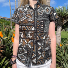 TikiLand Trading Co. X Jeff Granito 'Distant Drums Haleakalā' - Classic Aloha Button Up-Shirt - Womens - Ready to ship!