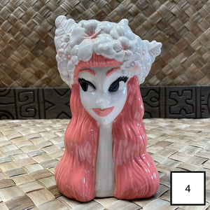 Critterosity's Floral Tiki Goddess Tiki Mug - Peach - Limited Spring Edition - Whoopsies! - Ready to Ship!