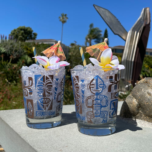 TikiLand Trading Co. X Jeff Granito - 'Kihei Shores' Mai Tai Glasses (2) - Ready to Ship!