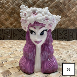 Critterosity's Floral Tiki Goddess Tiki Mug - Purple - Limited Spring Edition - Whoopsies! - Ready to Ship!