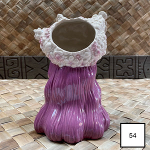 Critterosity's Floral Tiki Goddess Tiki Mug - Purple - Limited Spring Edition - Whoopsies! - Ready to Ship!
