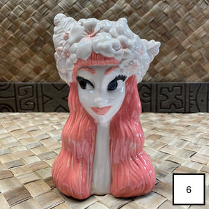 Critterosity's Floral Tiki Goddess Tiki Mug - Peach - Limited Spring Edition - Whoopsies! - Ready to Ship!