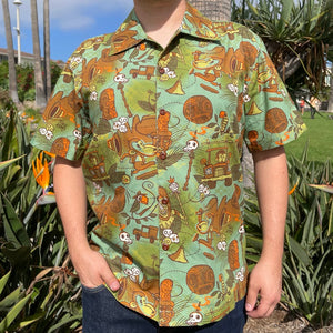 TikiLand Trading Co. 'Cannibal of Doom' - Classic Aloha Button Up-Shirt - Unisex - Ready to Ship!  (US shipping included)