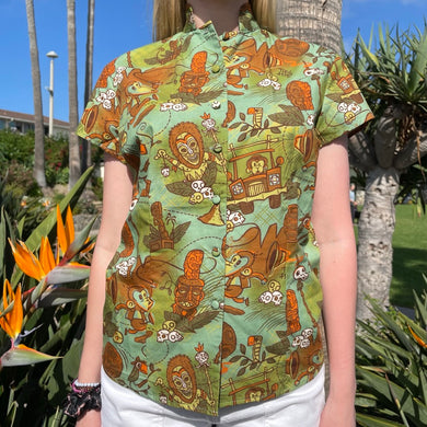 TikiLand Trading Co. 'Cannibal of Doom' - Classic Aloha Button Up-Shirt - Womens - Ready to Ship!