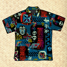Jeff Granito's 'Blue Tiki Safari' - Unisex Aloha Shirt - Ready to ship!