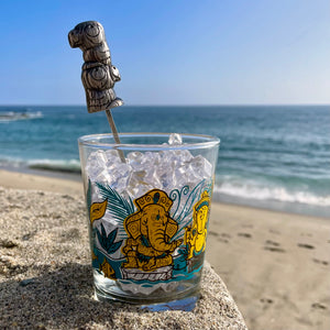 Tiki tOny's 'Chirp Stack' Sculpted Metal Swizzle Stick by TikiLand Trading Co.