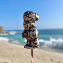 Tiki tOny's 'Chirp Stack' Sculpted Metal Swizzle Stick by TikiLand Trading Co.