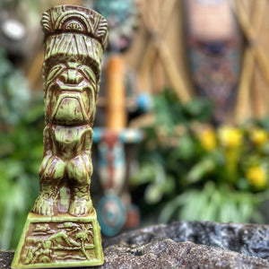 Journey to Hawaii Tiki Mug - Jungle Relic Green Limited Edition of 300, designed by Lost Tiki, Jeff Granito, Thor, and sculpted by Thor - Ready to Ship!