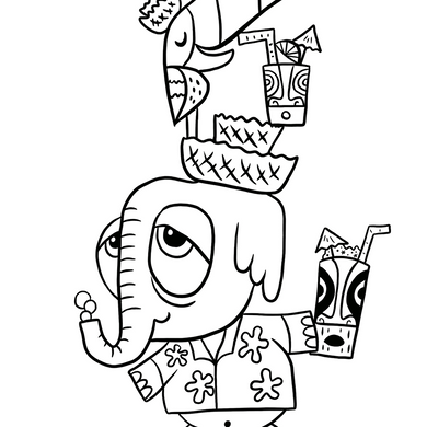 Free Coloring Page from Tiki tOny and TikiLand Trading Co. - May 2020