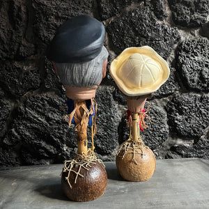 Thor’s ‘Castaway Shrunken Heads’ - Set of Two Original Sculptures - One of a Kind