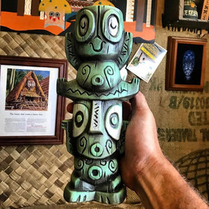 Tiki tOny's Tangaroa Tiki Baby BLUE Tiki Mug - sculpted and produced by Eekum Bookum's John Mulder