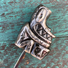 Tiki tOny's 'Tiki Drummer' Sculpted Metal Swizzle Stick by TikiLand Trading Co.