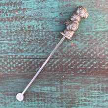 Tiki tOny's 'Chirp Stack' Sculpted Metal Swizzle Stick by TikiLand Trading Co.