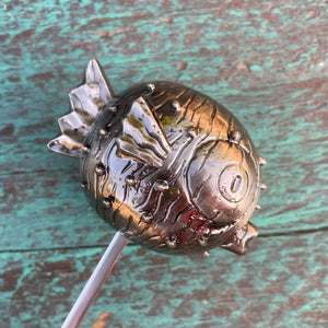 Tiki tOny's 'Puffer' Sculpted Metal Swizzle Stick by TikiLand Trading Co.