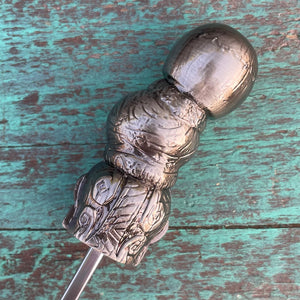 Tiki tOny's 'Head Stack' Sculpted Metal Swizzle Stick by TikiLand Trading Co.