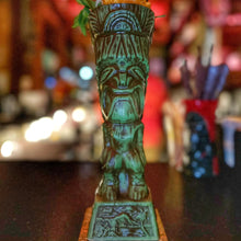 Journey to Hawaii Tiki Mug - Jungle Relic Green Limited Edition of 300, designed by Lost Tiki, Jeff Granito, Thor, and sculpted by Thor - Ready to Ship!