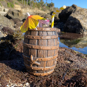 Sunken Rum Barrel Tiki Mug, sculpted by Thor -  Ready to Ship!