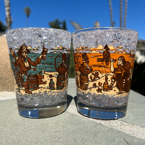 Thor's 'Swashbuckler Sunset' Mai Tai Glass Set of Two - Ready to Ship!