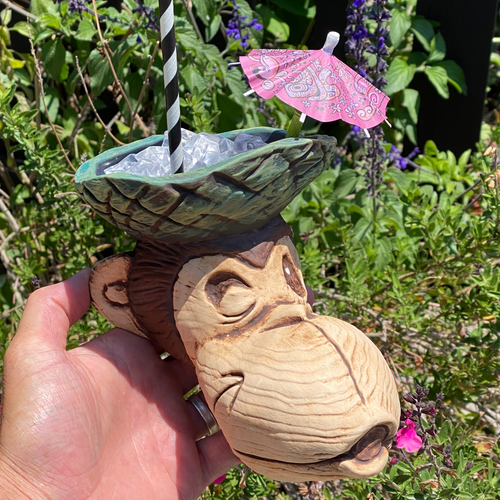 Tiki tOny's Beachcomber Monkey Tiki Mug (Whoopsies), sculpted by THOR - Limited Edition of 300 - Ready to Ship!