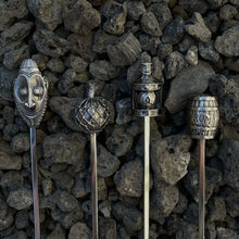 'Tiki Bar Classics' Sculpted Metal Swizzle Sticks Set, Sculpted by Thor - Ready-To-Ship!