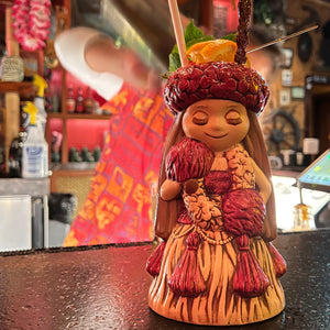 "it's a hula world" Tiki Mug, Hula Girl - #1 of a 2 mug series, designed and sculpted by Thor