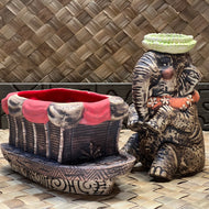 Tiki tOny's De Nile Set - with Skipper's Bote and Sunbathing Bertha Tiki Mugs, sculpted by THOR - Ready to Ship!