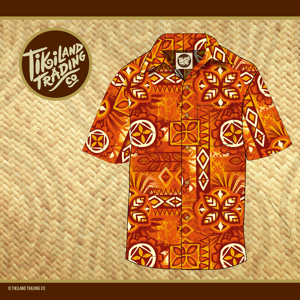 TikiLand Trading Co. ‘Alani Tapa Aloha Shirt - Unisex - Final Sale - Ready to Ship! (US shipping included)