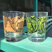 Tikiland Trading Co. Marketplace Inaugural Brown + Green Mai Tai Glasses - designed by Tiki tOny