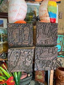 Tiki tOny's ‘Tiki Favorites’ - Coaster Set (4) - Ready to Ship!