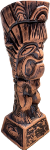 Journey to Hawaii Tiki Mug - Lava Orange Limited Edition of 300, designed by Lost Tiki, Jeff Granito, Thor, and sculpted by Thor - Ready to Ship!