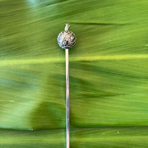 TikiLand Trading Co.'s 'Glass Float' Sculpted Metal Swizzle Stick, Sculpted by Thor - Ready-To-Ship!