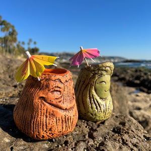 Tiki tOny's Magma Joe and Lava Flo Tiki Mug Set, sculpted by Tiki tOny and Thor - Limited Edition of 500 - Ready to Ship!