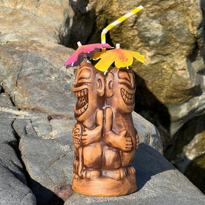 Tahitian Trio Tiki Mug, designed by TikiLand and sculpted by Thor -  Ready to Ship!
