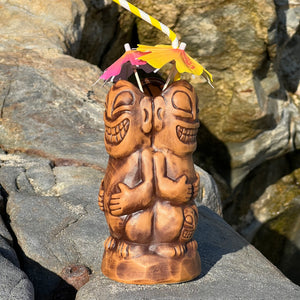 Tahitian Trio Tiki Mug, designed by TikiLand and sculpted by Thor -  Ready to Ship!