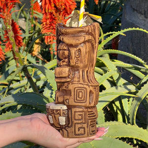 Atomikitty's Marquesan Drummer Tiki Mug, sculpted by Thor - Ready to Ship!