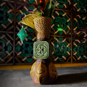 Doug Horne's Jade Chalice Tiki Mug - Green Tile (300 Edn) & Real Gold Tile (30 Edn) Limited Editions - Ships in May