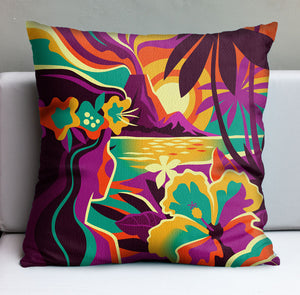 Volcanic Sunset Pillow Cover - Ready to Ship!