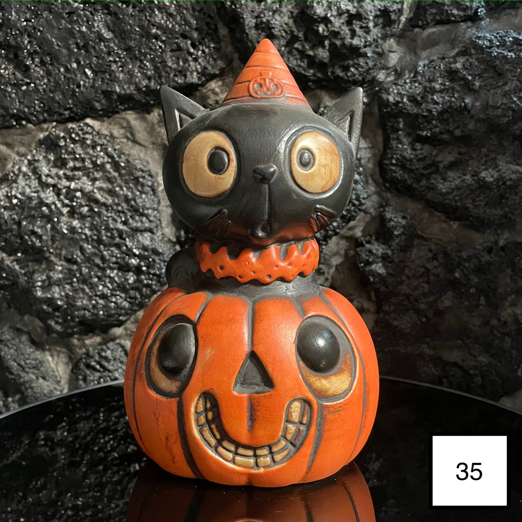 Tiki tOny's Pumpkin Cat Tiki Mug (Whoopsies) - Sculpted by THOR - Ready to Ship!