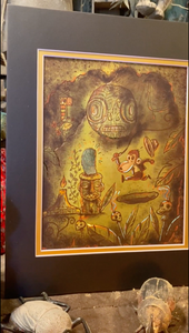 TikiLand Trading Co. 'Adventure Monkey and the Golden Idol' Print with Gold Foil - Ready to Ship - (US shipping included)