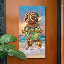 TikiLand Trading Co. 'The Four Tikis' 12 X 24 Gallery Canvas Giclee Set (4) by Doug Horne, BigToe, Atomikitty, Thor