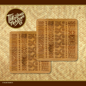 Tikiland Trading Co. 'Heritage' Bamboo Coasters