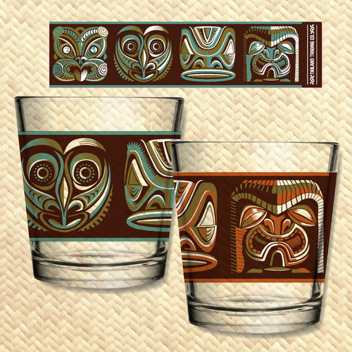 Tikiland Trading Co. ‘Expressions of the South Pacific’ - Mai Tai Glasses Set (2) - Ready to Ship!