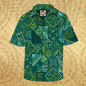 TikiLand Trading Co. 'Pae'a Tapa' - Unisex Aloha Shirt - FINAL SALE - Ready to Ship!