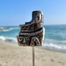 Tiki tOny's 'Tiki Drummer' Sculpted Metal Swizzle Stick by TikiLand Trading Co.