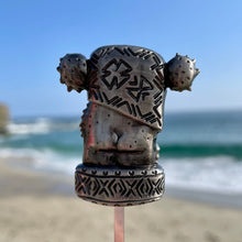 Tiki tOny's 'Yum Grub' Sculpted Metal Swizzle Stick by TikiLand Trading Co.