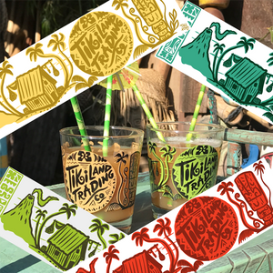 TikiLand Trading Co. Limited Mai Tai Glasses - Yellow, Green, Orange, Blue - designed by Tiki t0ny